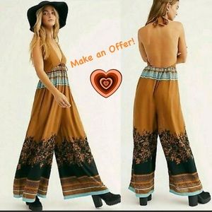 Free People Palm Beach Halter Jumpsuit - NWOT